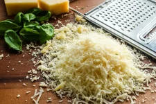 shredded cheese next to grater